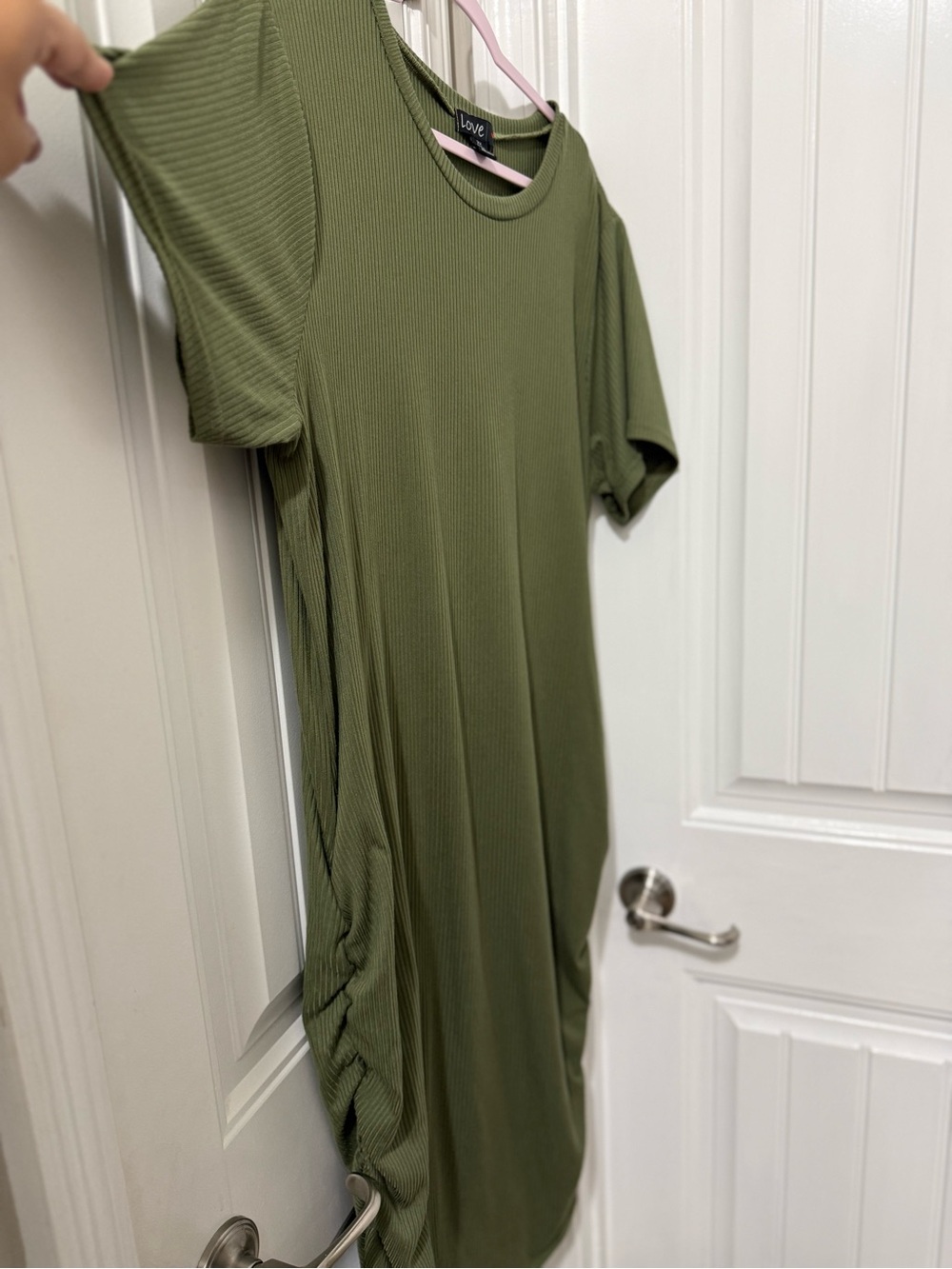 Love Olive Ribbed Short-Sleeve Midi Dress - Picture 2 of 4